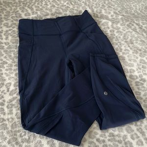 Lululemon time to sweat crop 23” true navy